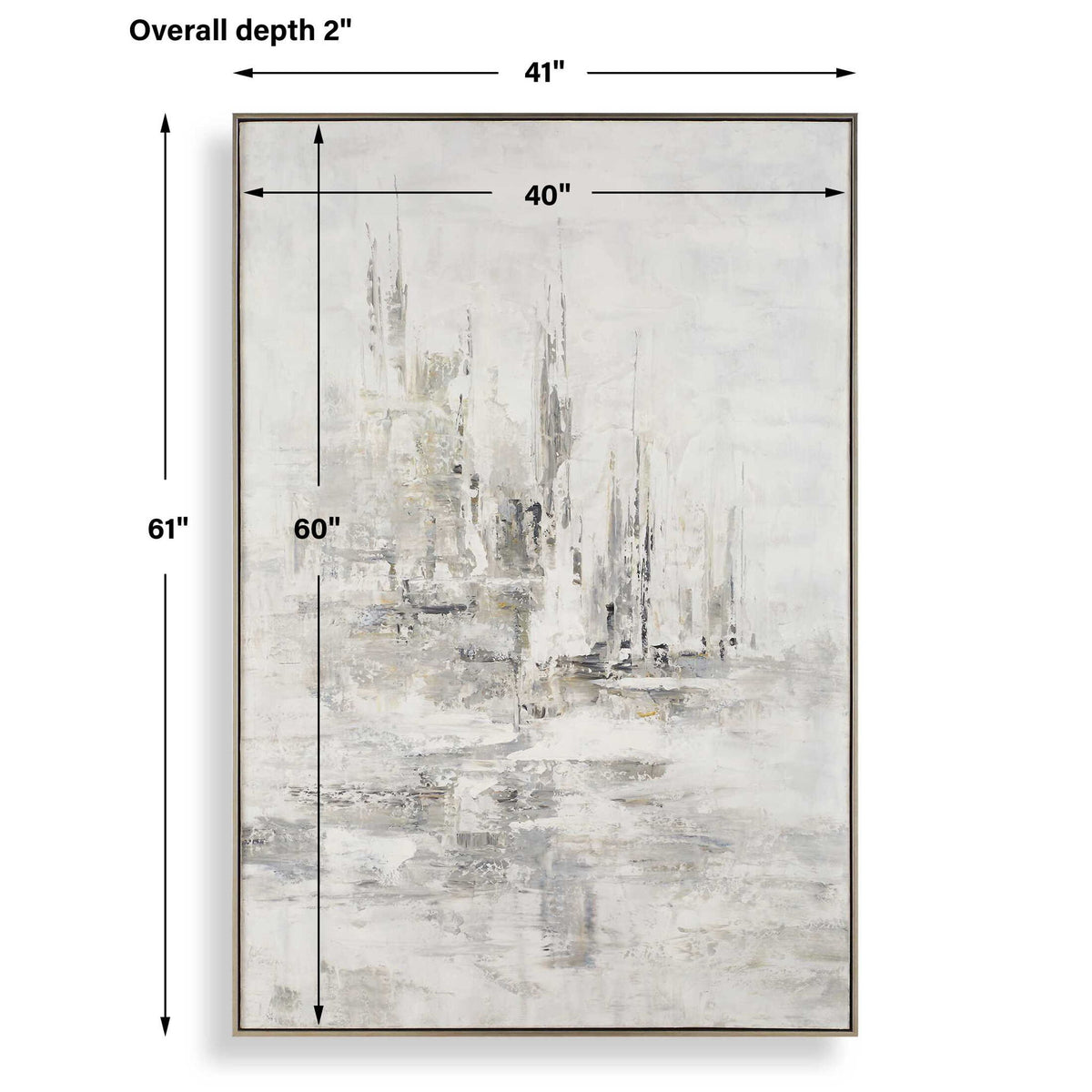 Hours In Silence - Abstract Art - Black / Brown / Gray / White / Woodtone