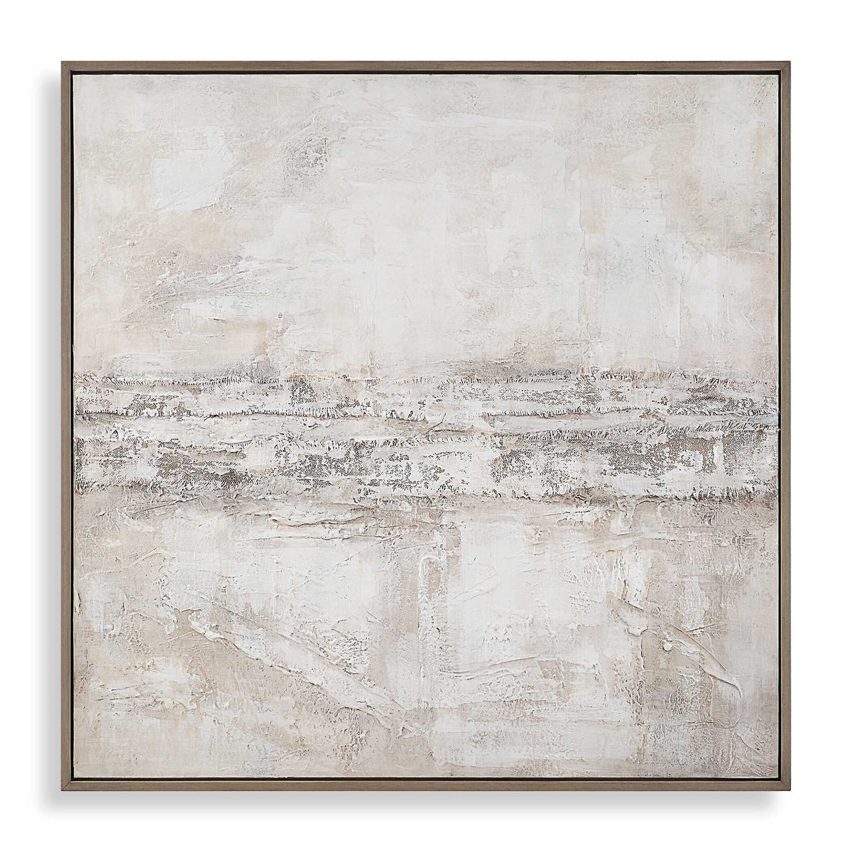 Desert Oasis - Abstract Canvas Art - Gray