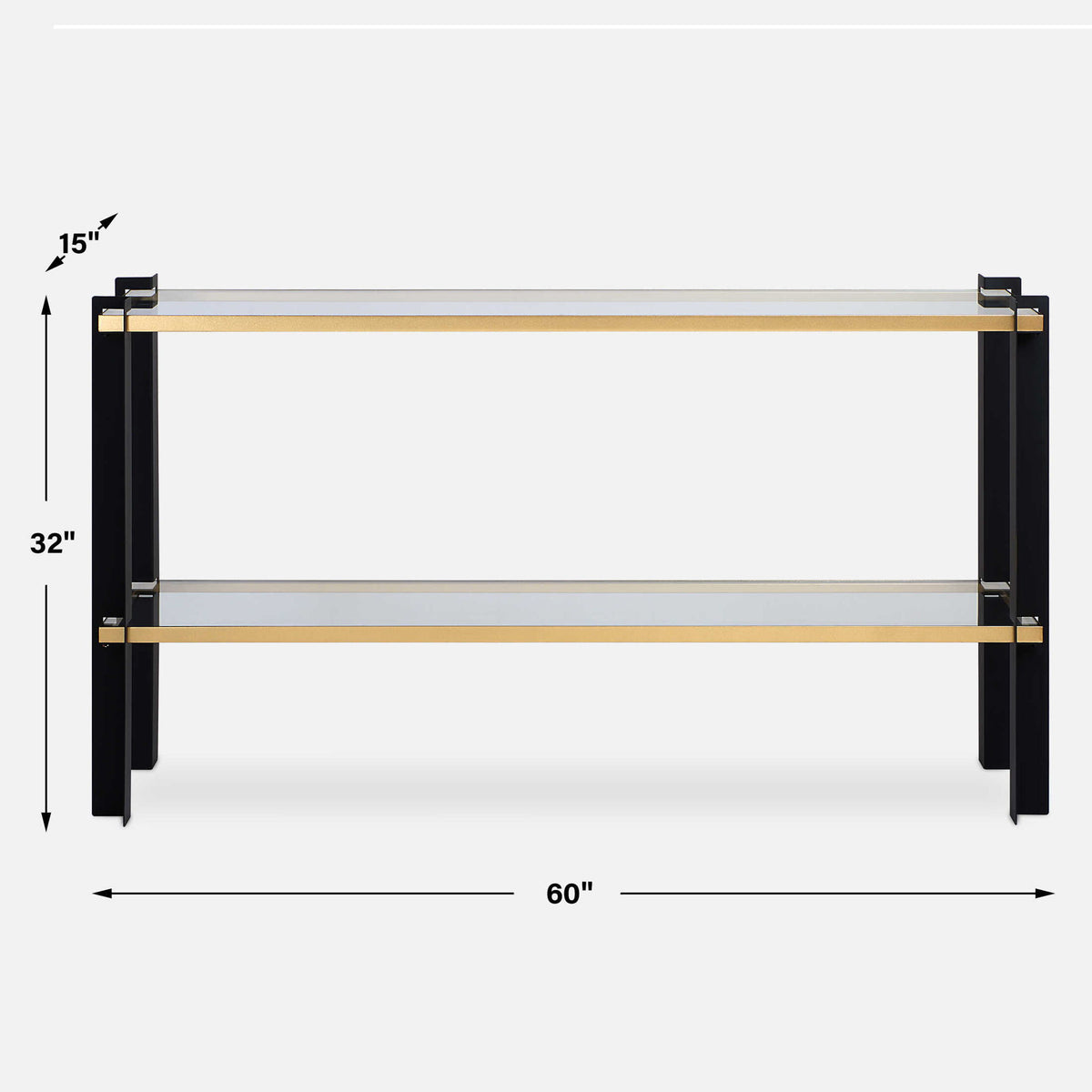 Cunene - Contemporary Console Table - Black