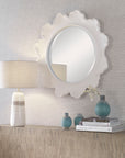 Sea Coral - Round Mirror - White
