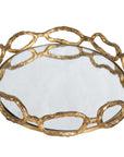 Cable - Chain Mirrored Tray - Gold