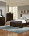 Bonanza - Pebble Gray Upholstered Bed With Storage Footboard
