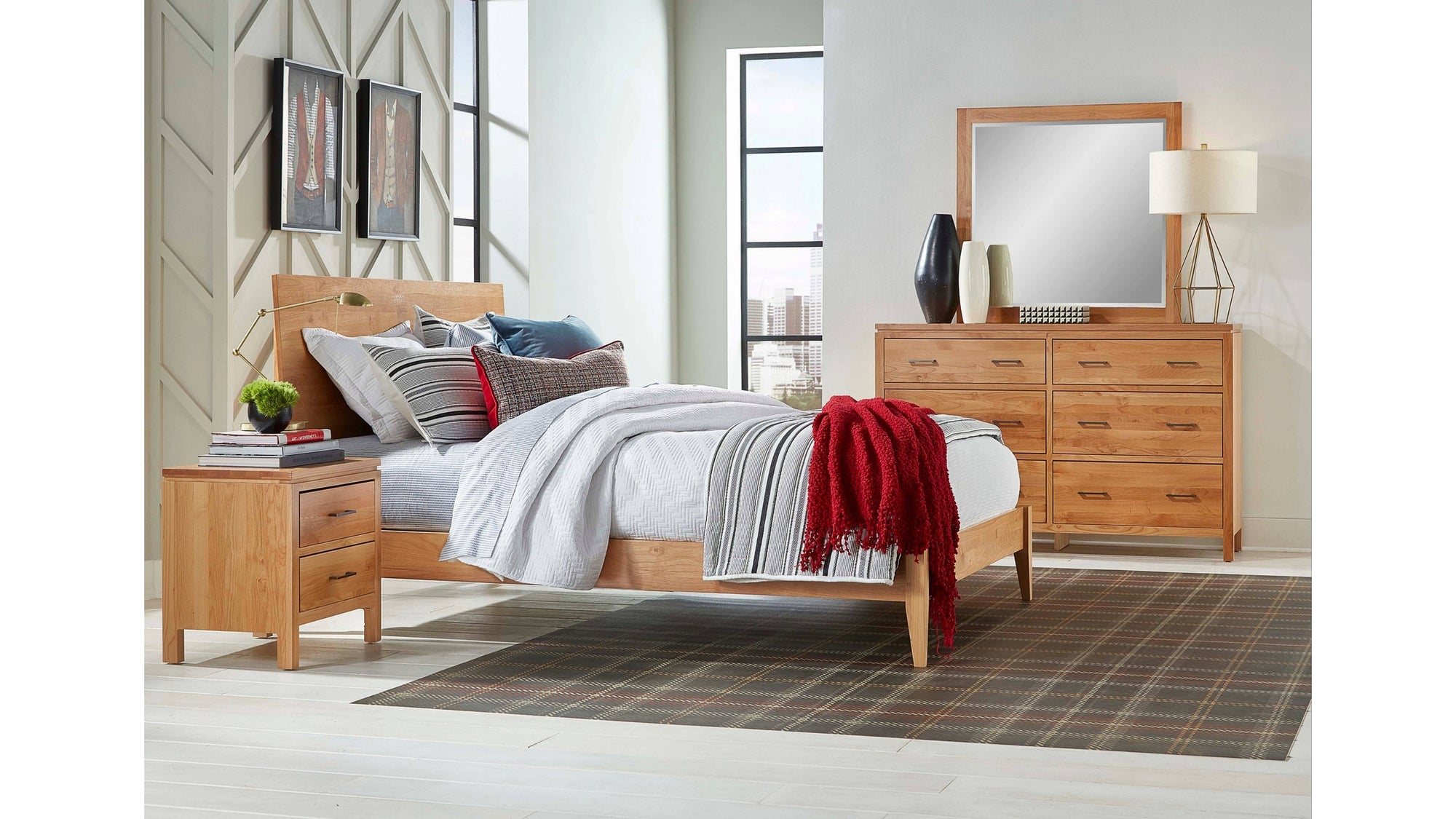 2 West Modern Platform Queen Bed