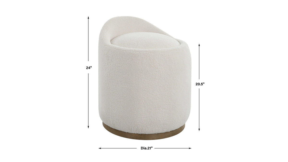 Swirl - Swivel Sheepskin Ottoman