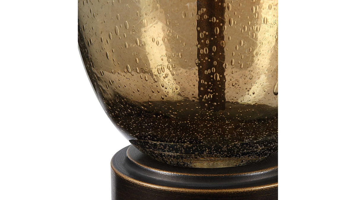 Baltic - Teardrop Glass Table Lamp - Dark Brown