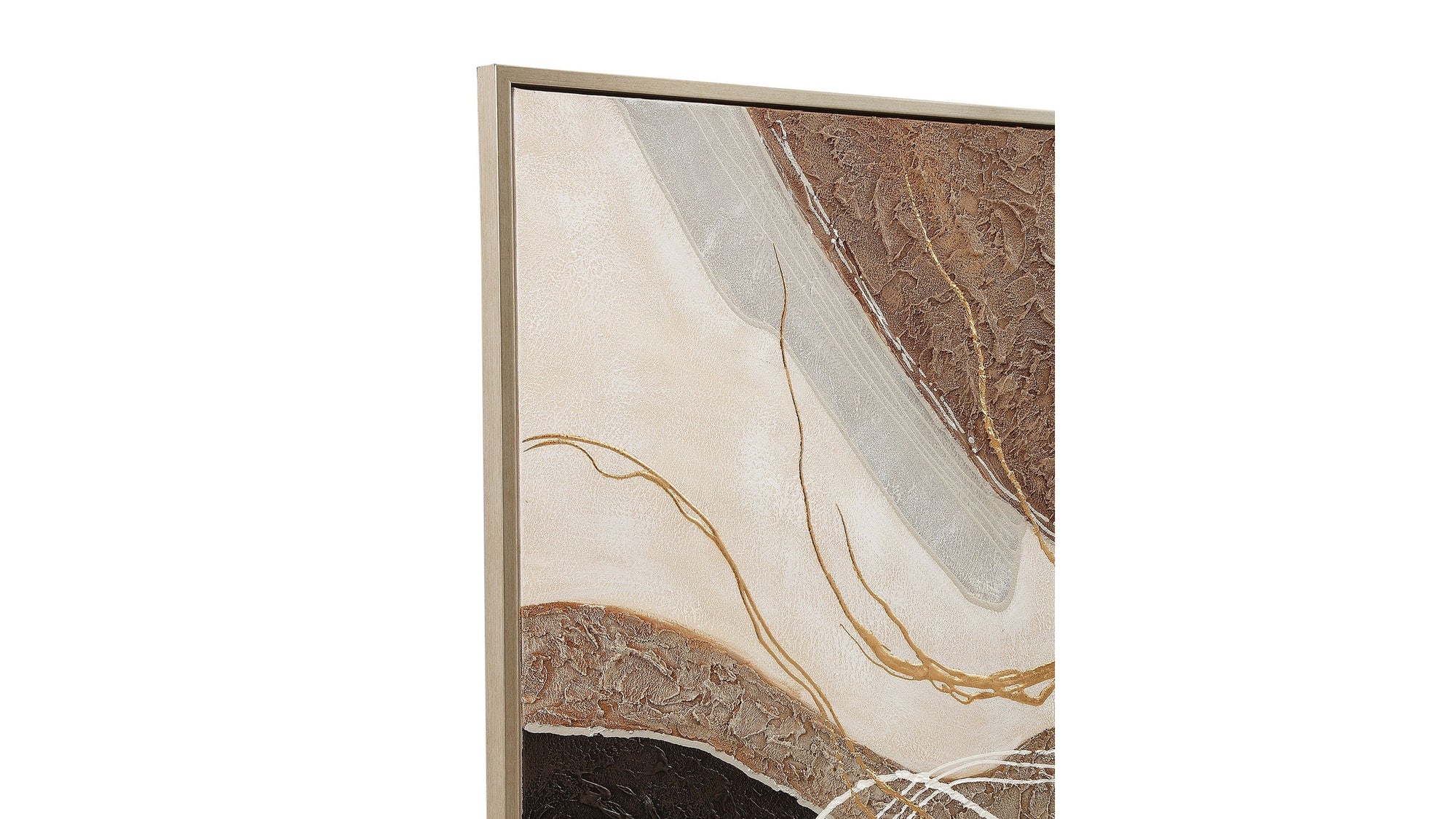 Portraits Framed Canvas - Light Brown / Beige
