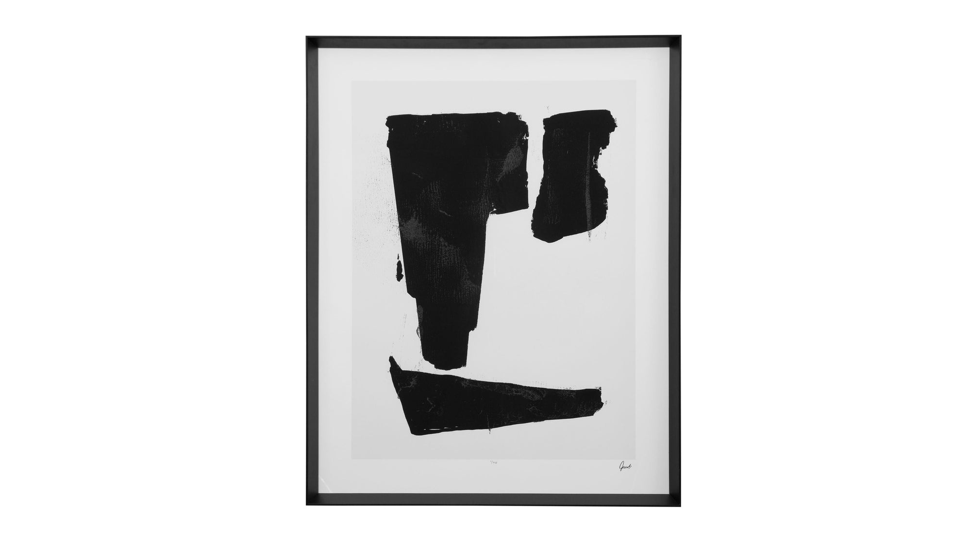 Triple Block Print I Framed Art - Black