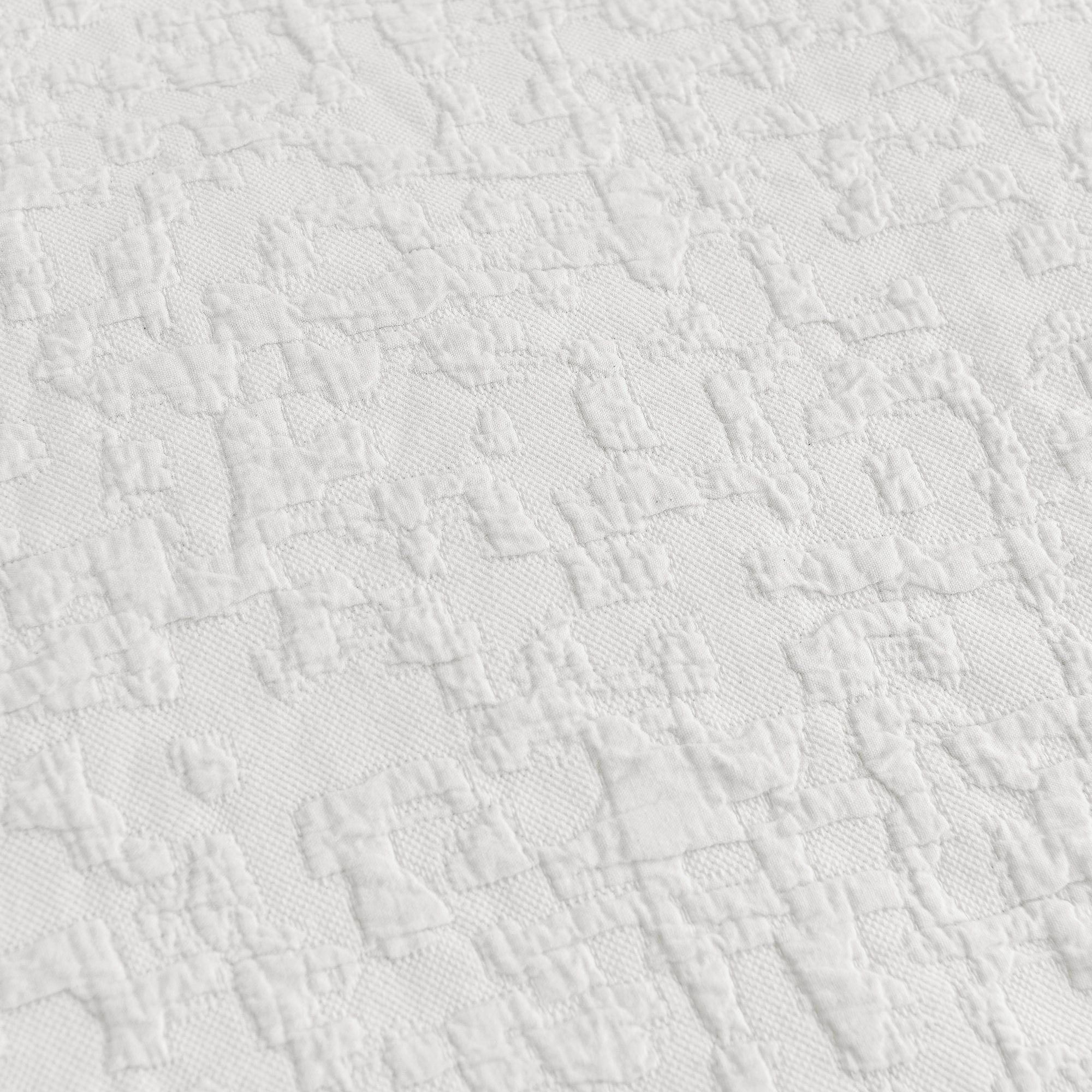 Porto Matelasse - Queen Duvet Cover Set (Set of 3) - Vintage White