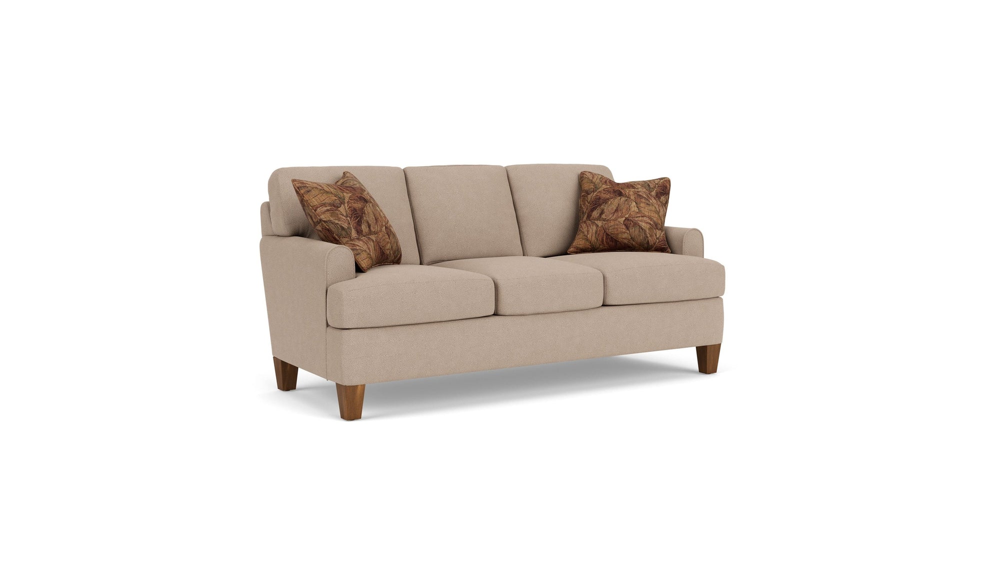Moxy - Fabric Sofa, T-Shaped Seat Cushion, Rounded Mailbox Arms
