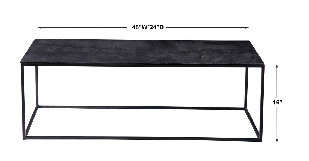 Coreene - Industrial Coffee Table - Black