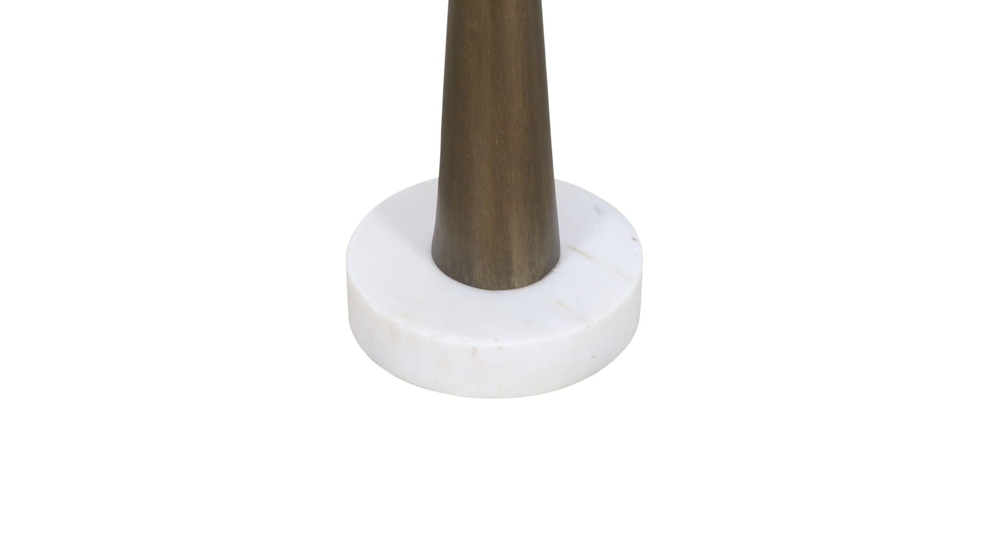 Delgado - Accent Table - Antique Brass / White Marble