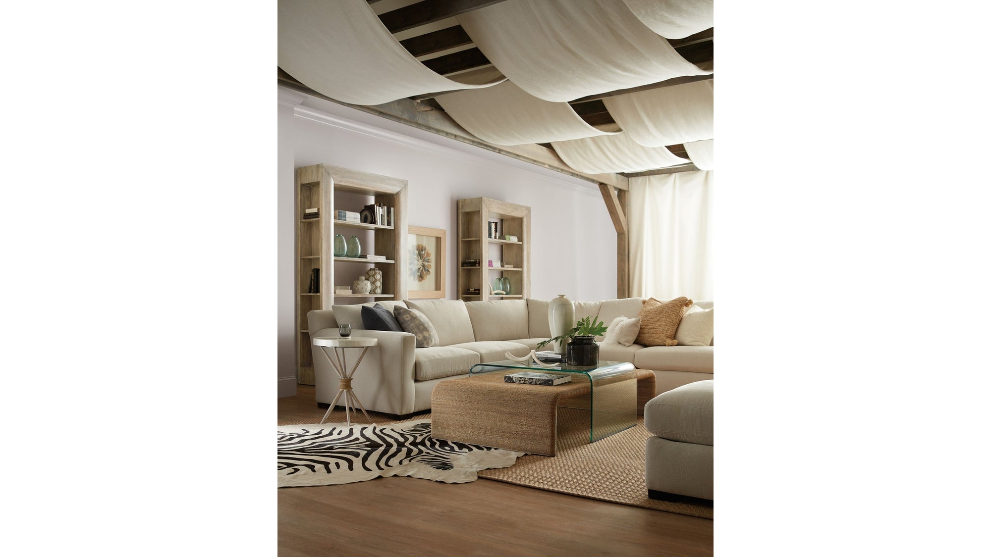 American Life Amani - Rope And Glass Cocktail Table