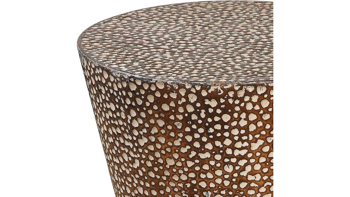 Cutler - Drum Shaped Accent Table - Dark Brown
