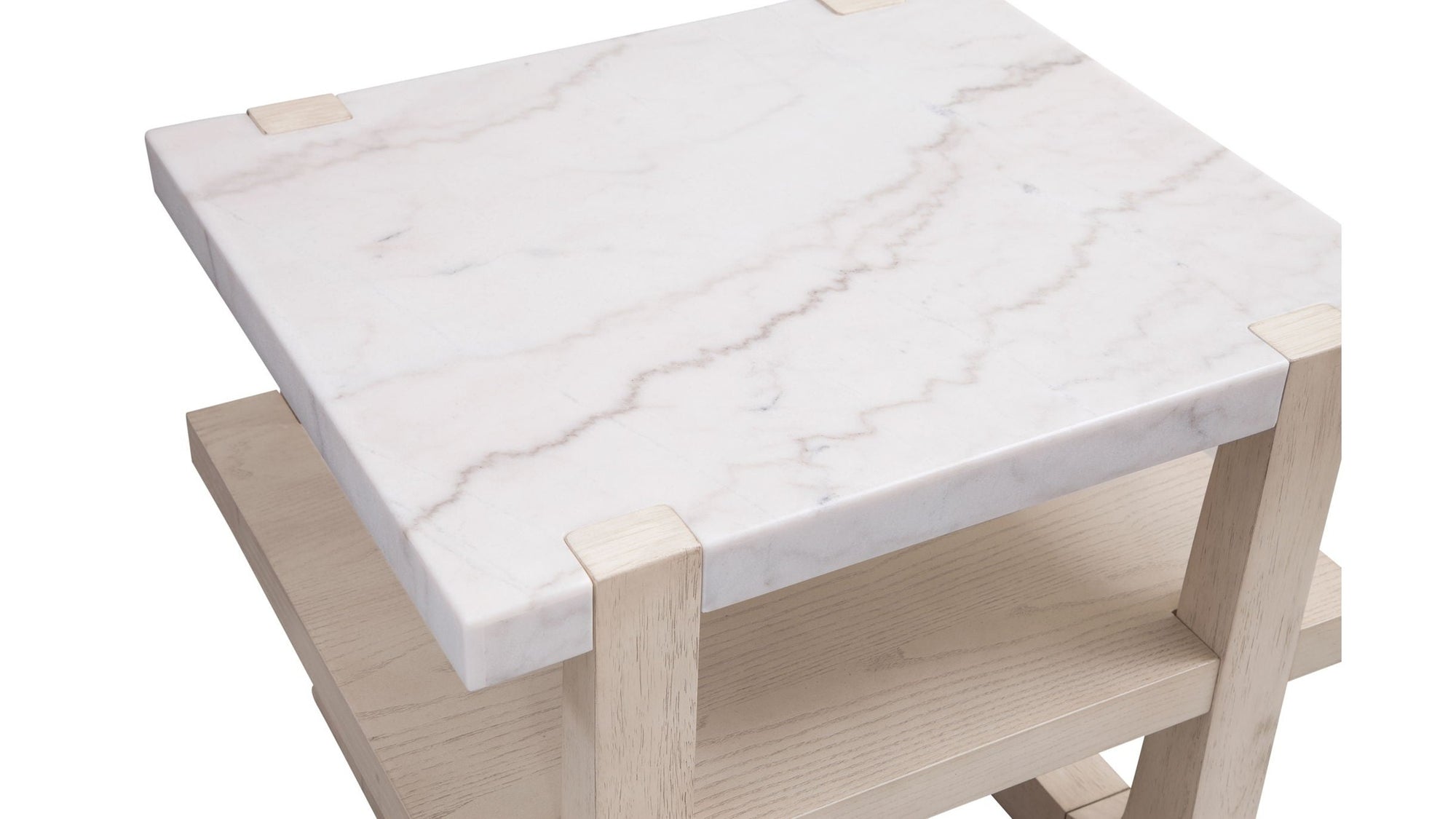 Newport - Rectangle End Table - White