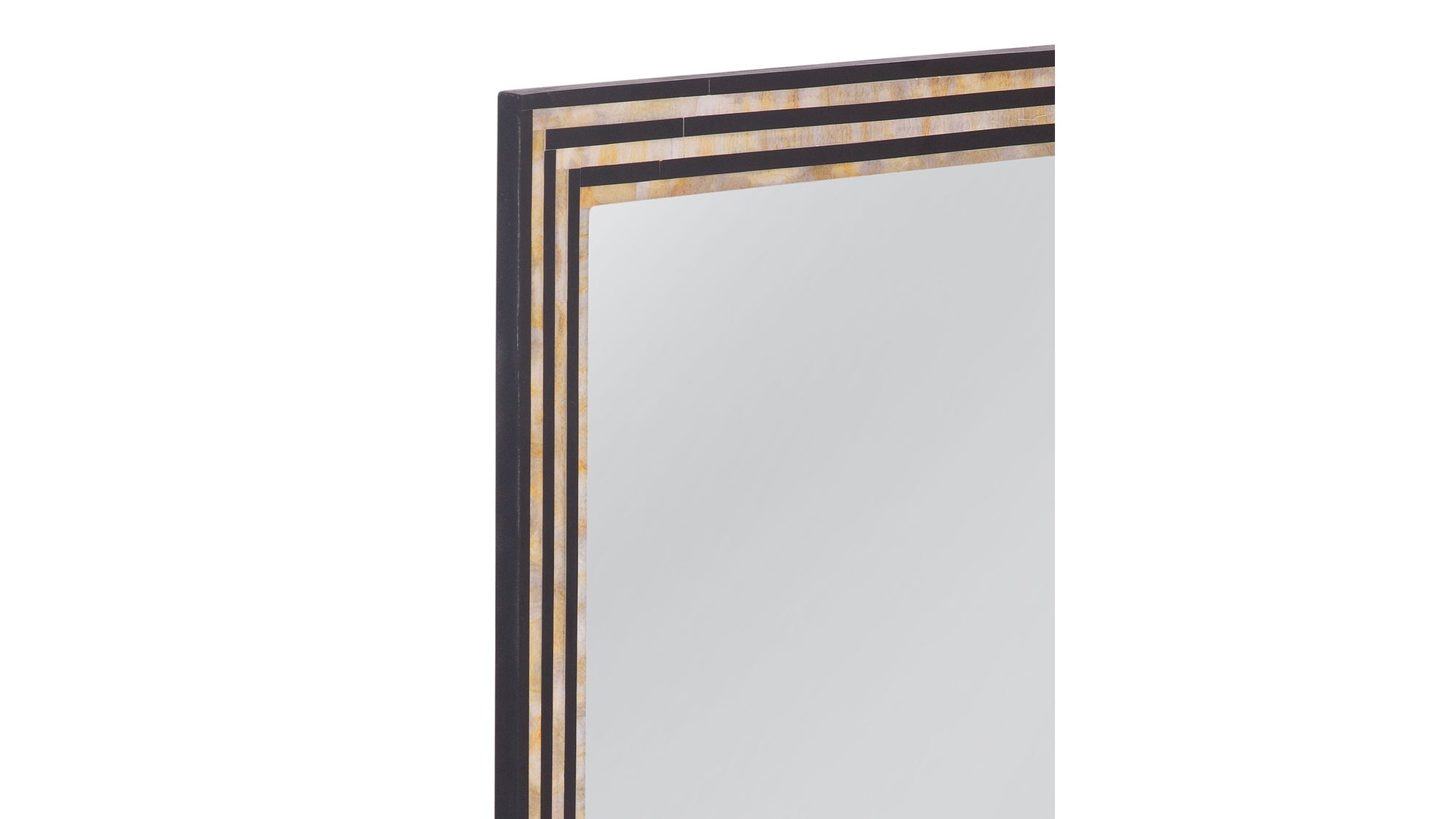 Stepford - Wall Mirror - Black / Cream