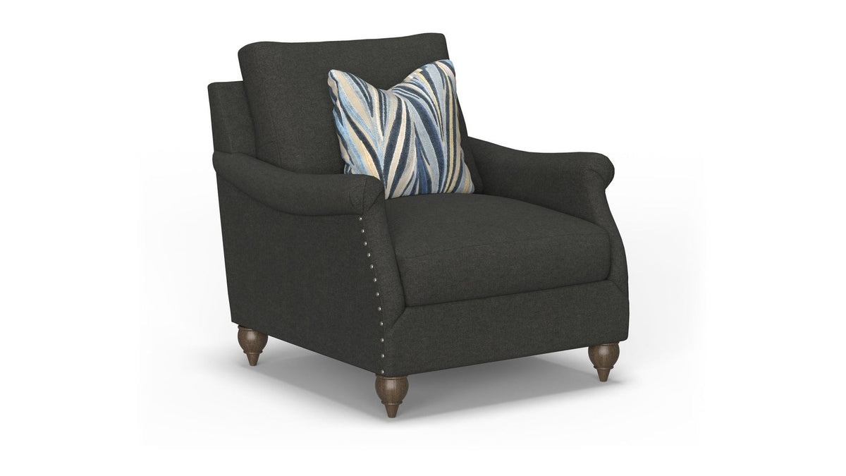 Veda - Fabric Chair With Nailhead Trim