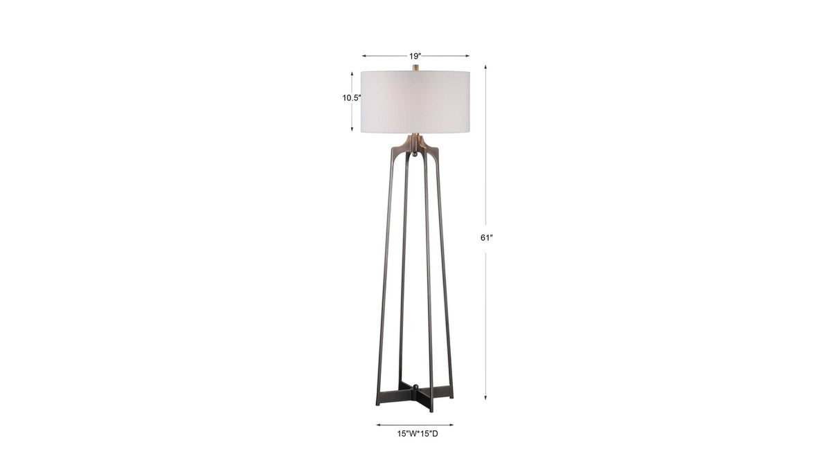 Adrian - Modern Floor Lamp - Silver