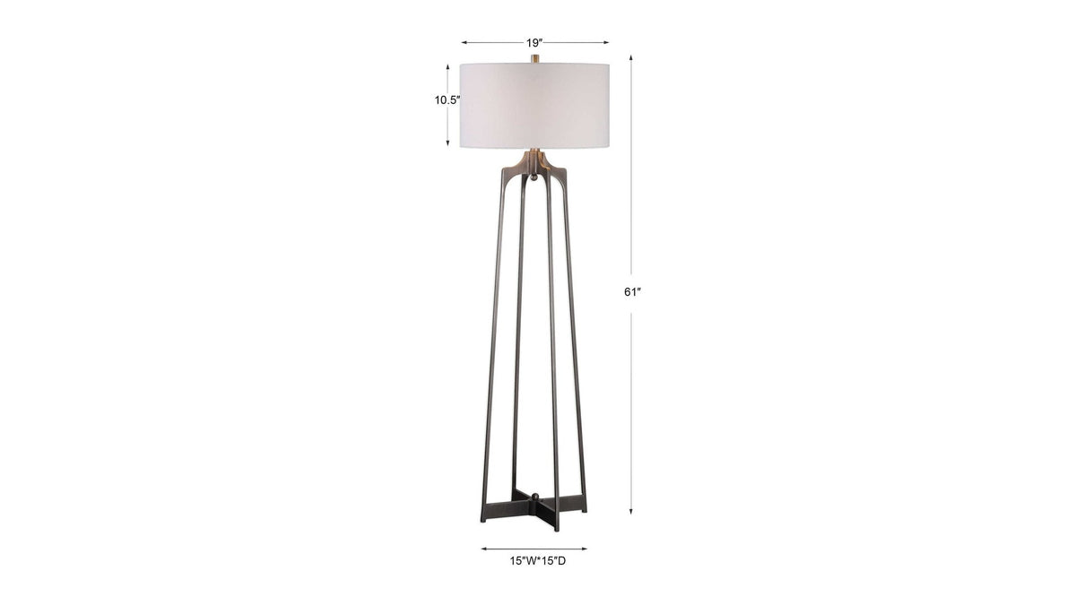 Adrian - Modern Floor Lamp - Silver