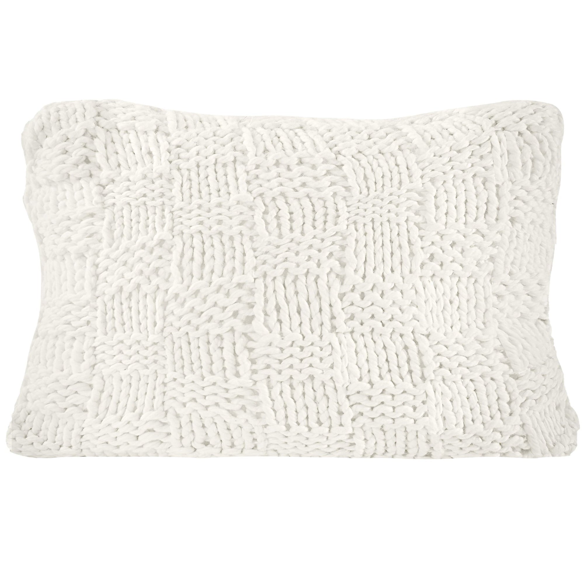 Chess Knit - Dutch Euro Pillow - Natural