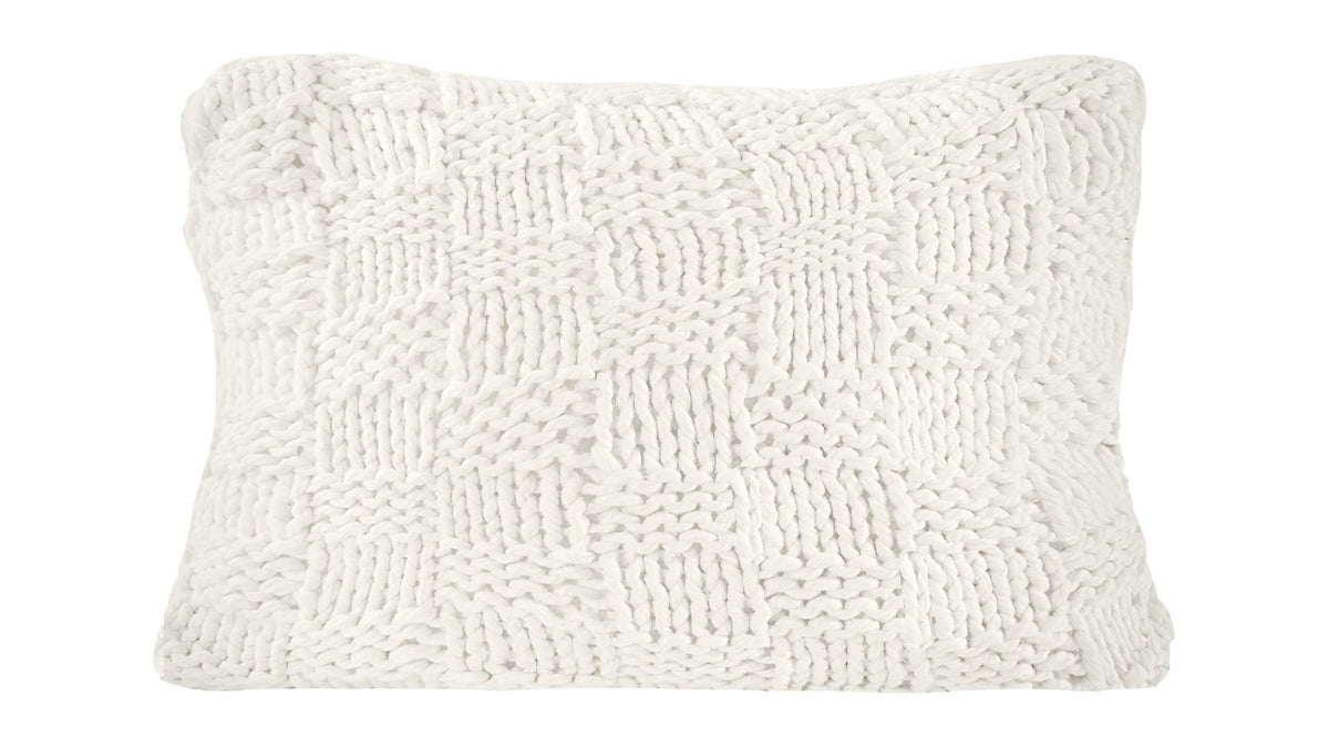 Chess Knit - Dutch Euro Pillow - Natural