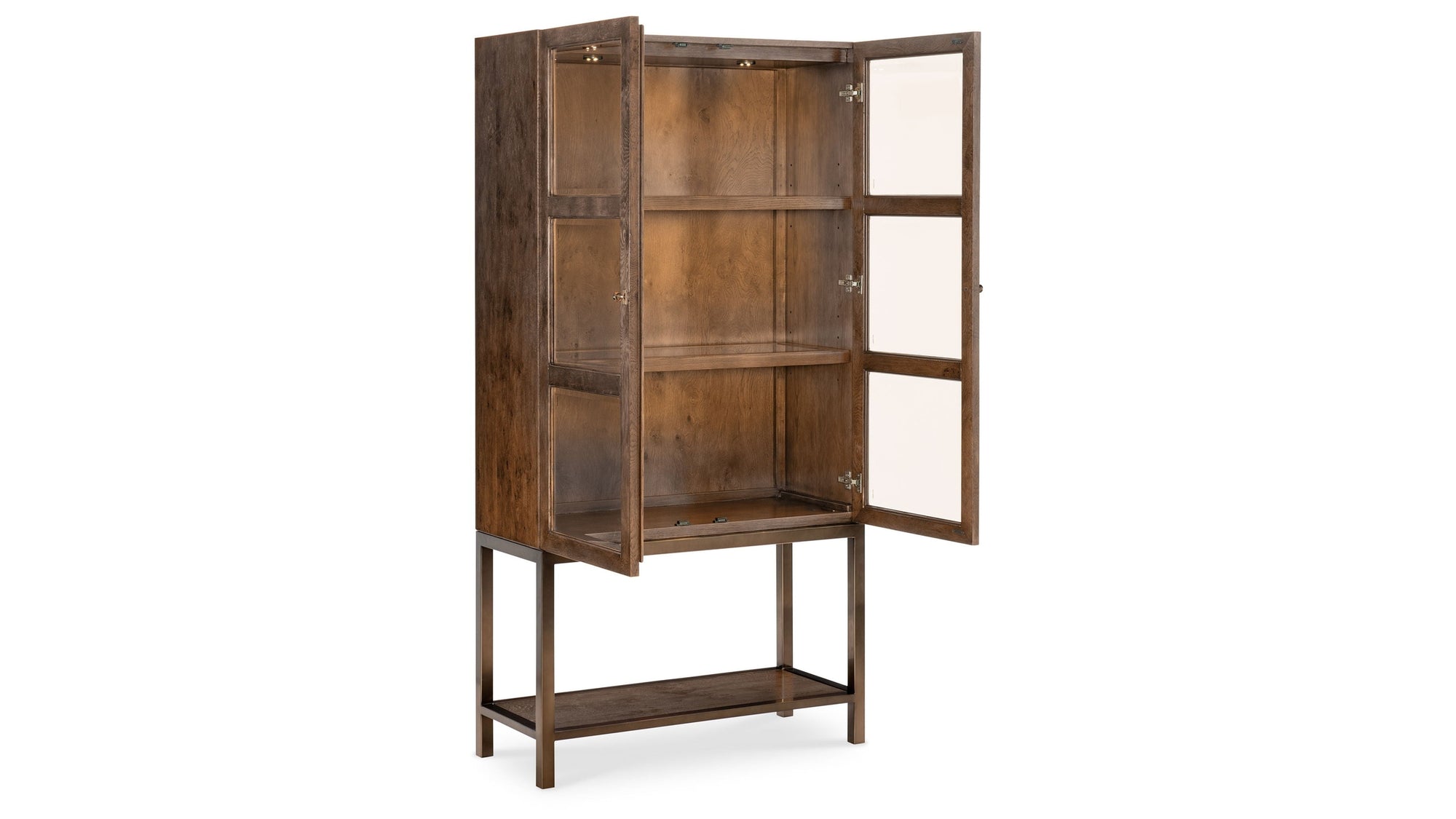 Melange - Mulholland Display Cabinet - Dark Brown