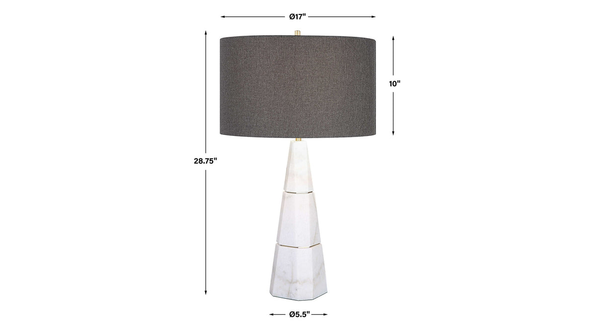 Citadel - Marble Table Lamp - White