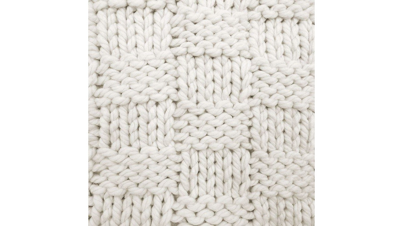 Chess Knit - 50" x 60" Throw - Natural