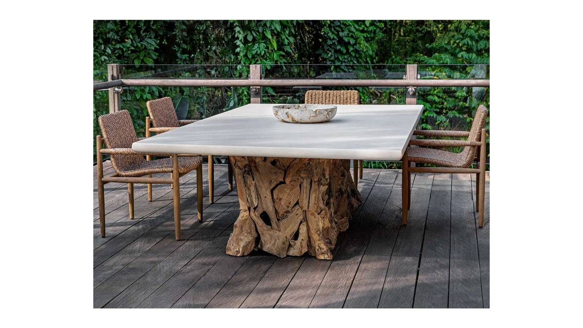 Stonewood - Indoor-Outdoor Ping-Pong Dining Table - White / Woodtone