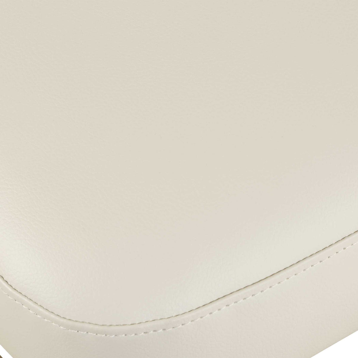 Stitches - Leather Counter Stool - White / Brown