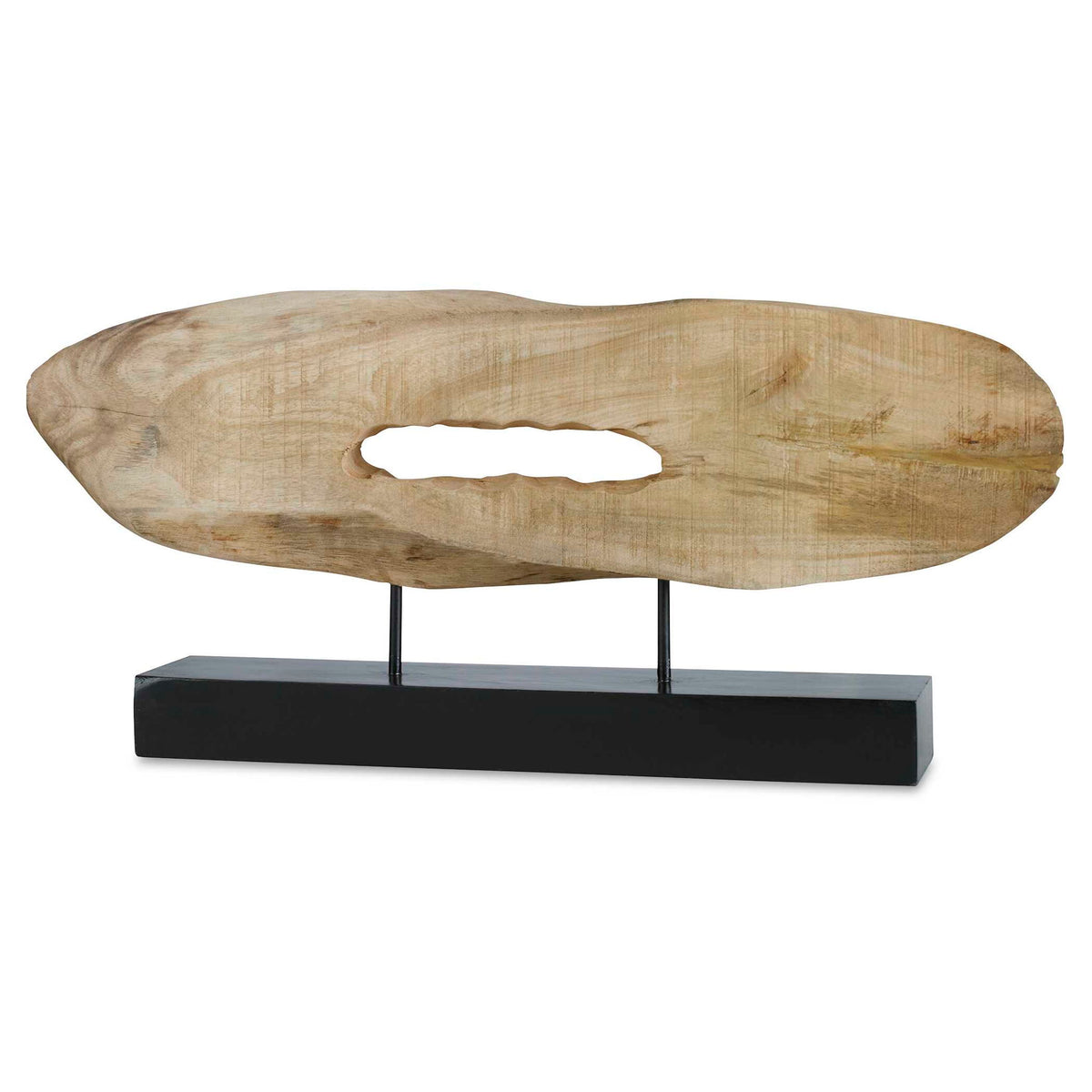 Paol - Mango Wood Sculpture - Light Brown &amp; Black