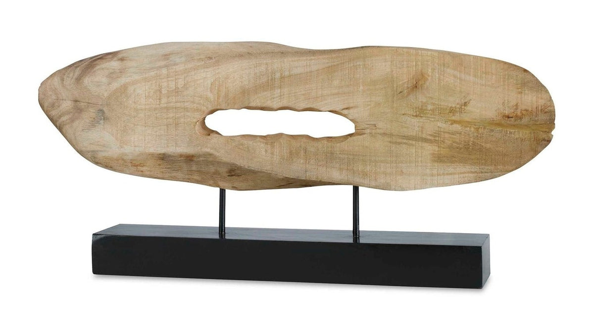 Paol - Mango Wood Sculpture - Light Brown & Black