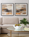 Cinnamon Shore - Framed Prints (Set of 2) - Dark Brown