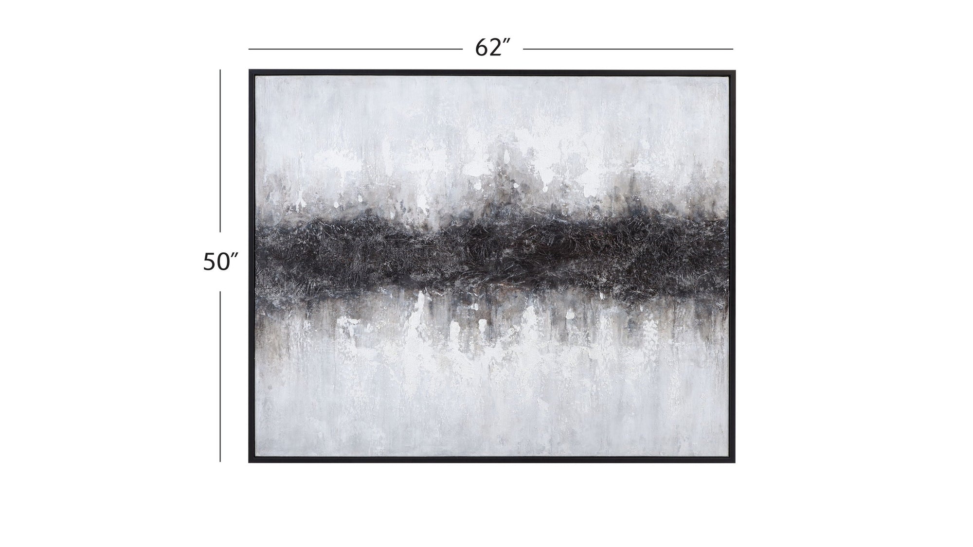 Divided Framed Canvas - Gray / Black