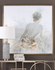Gold Highlights - Feminine Art - Light Gray