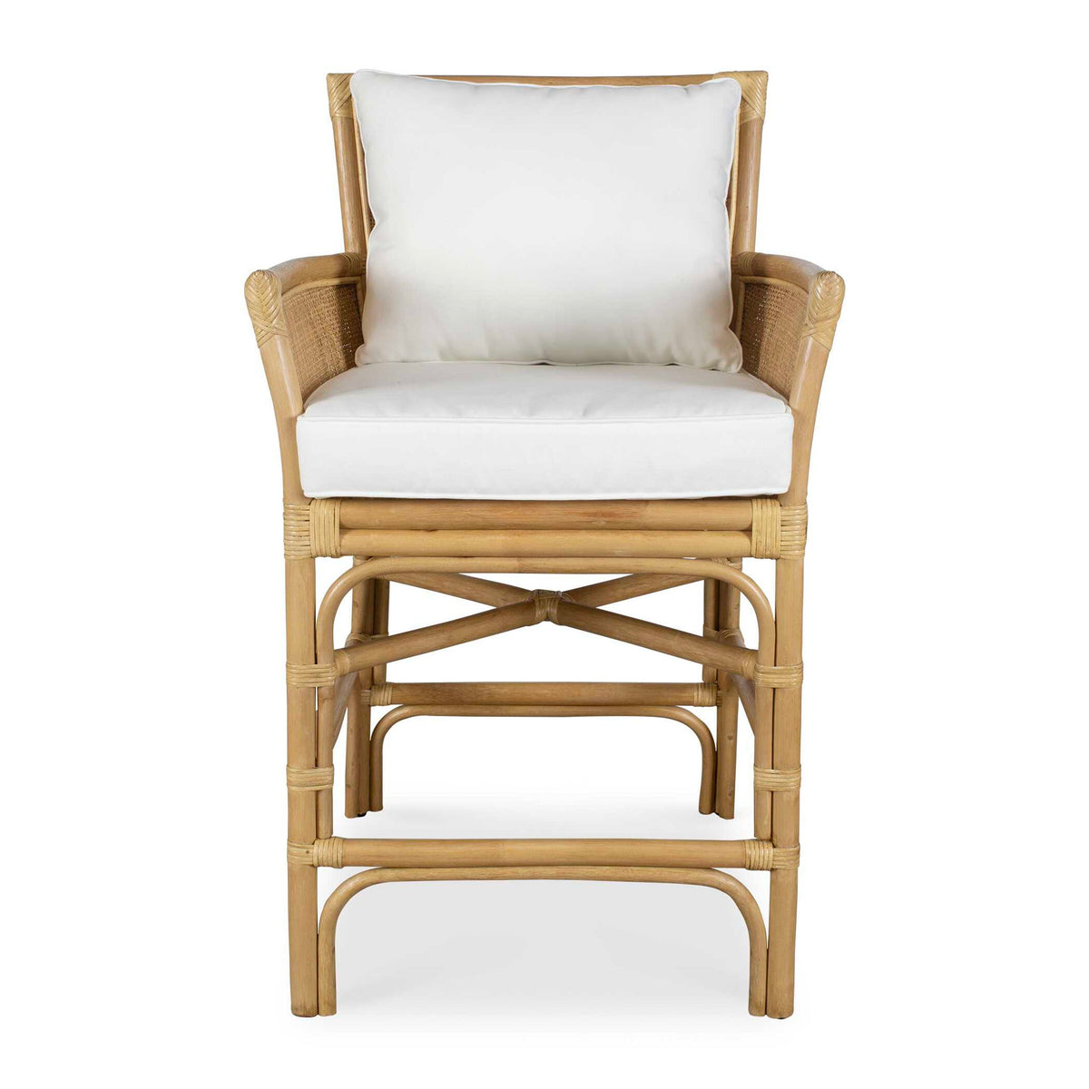 Pacific - Rattan Counter Stool - Brown / White