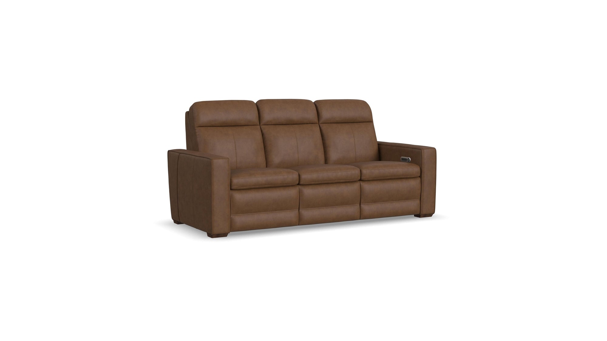 Dutch - Power Reclining Sofa With Console, Power Headrest, & Lumbar