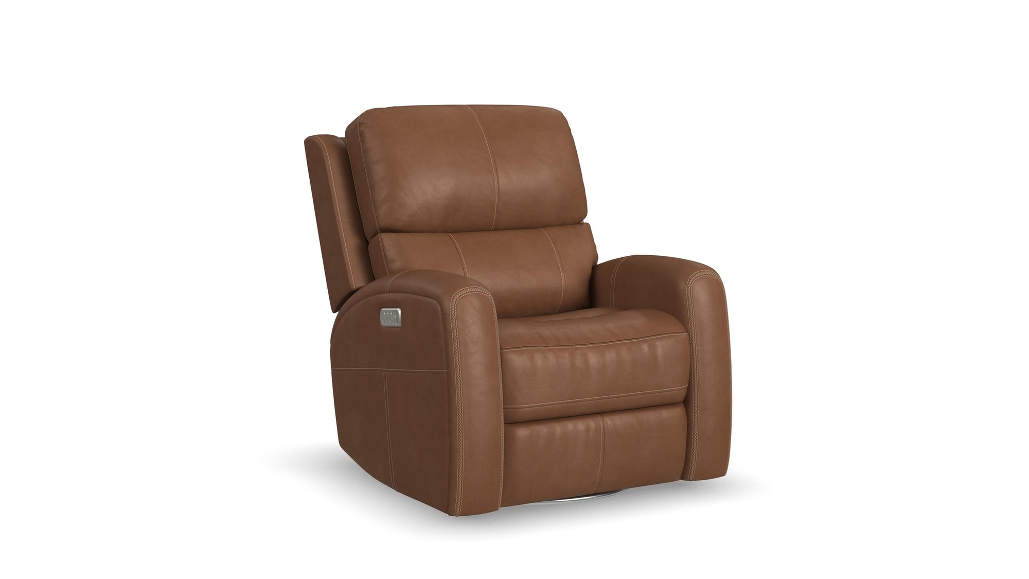 Linden - Power Swivel Gliding Recliner With Power Headrest, Lumbar, Heat & Massage