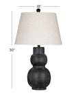 Cabo - Rojo Table Lamp - Black / Beige