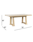 Trifecta - Dining Table - Driftwood Cerused Oak
