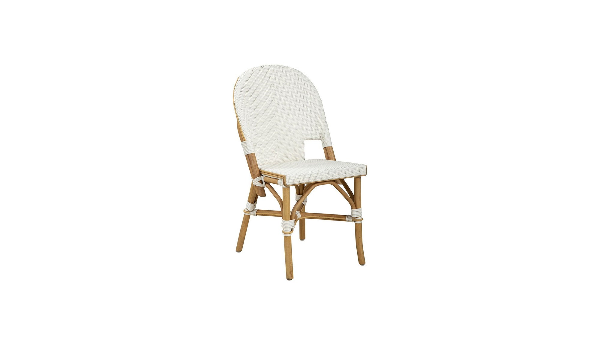 Jade - Side Chair Set of 2 - White / Light Brown