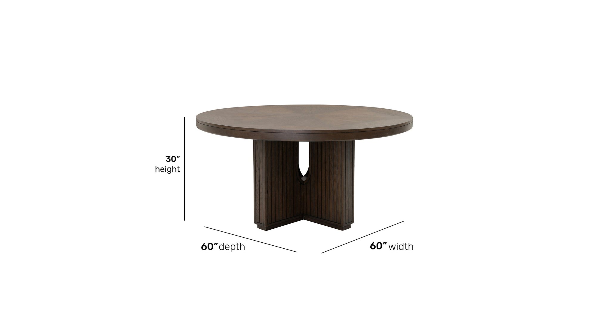 Athens - Round Dining Table - Chocolate Brown