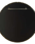 Auger - Amber Glass Round Mirror - Bronze