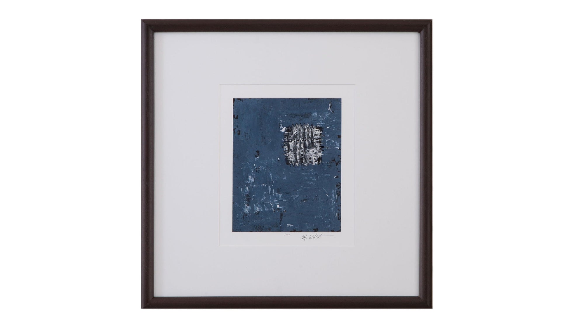 Dual Dichotomy II Framed Print - Blue / White