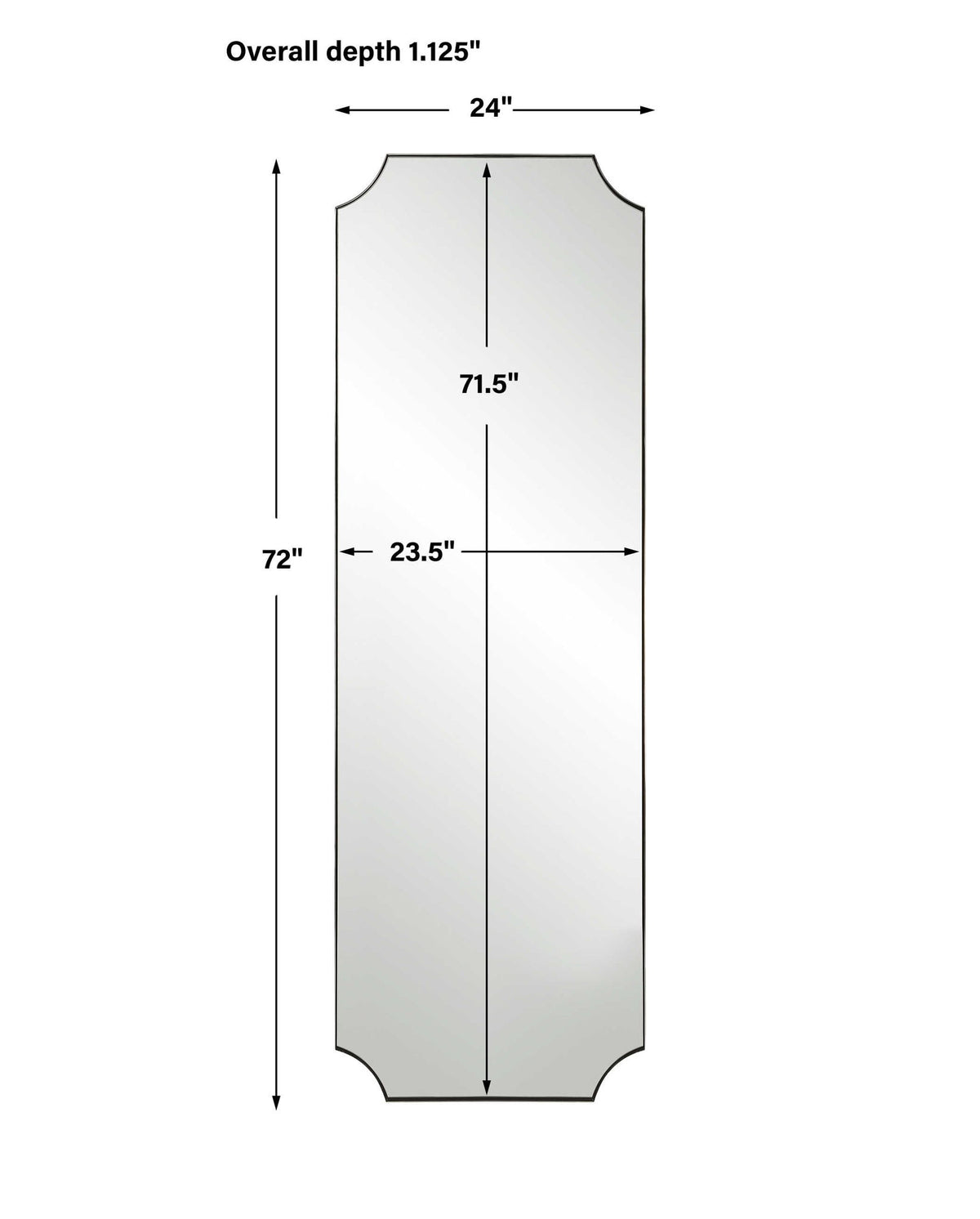 Lennox - Nickel Tall Mirror