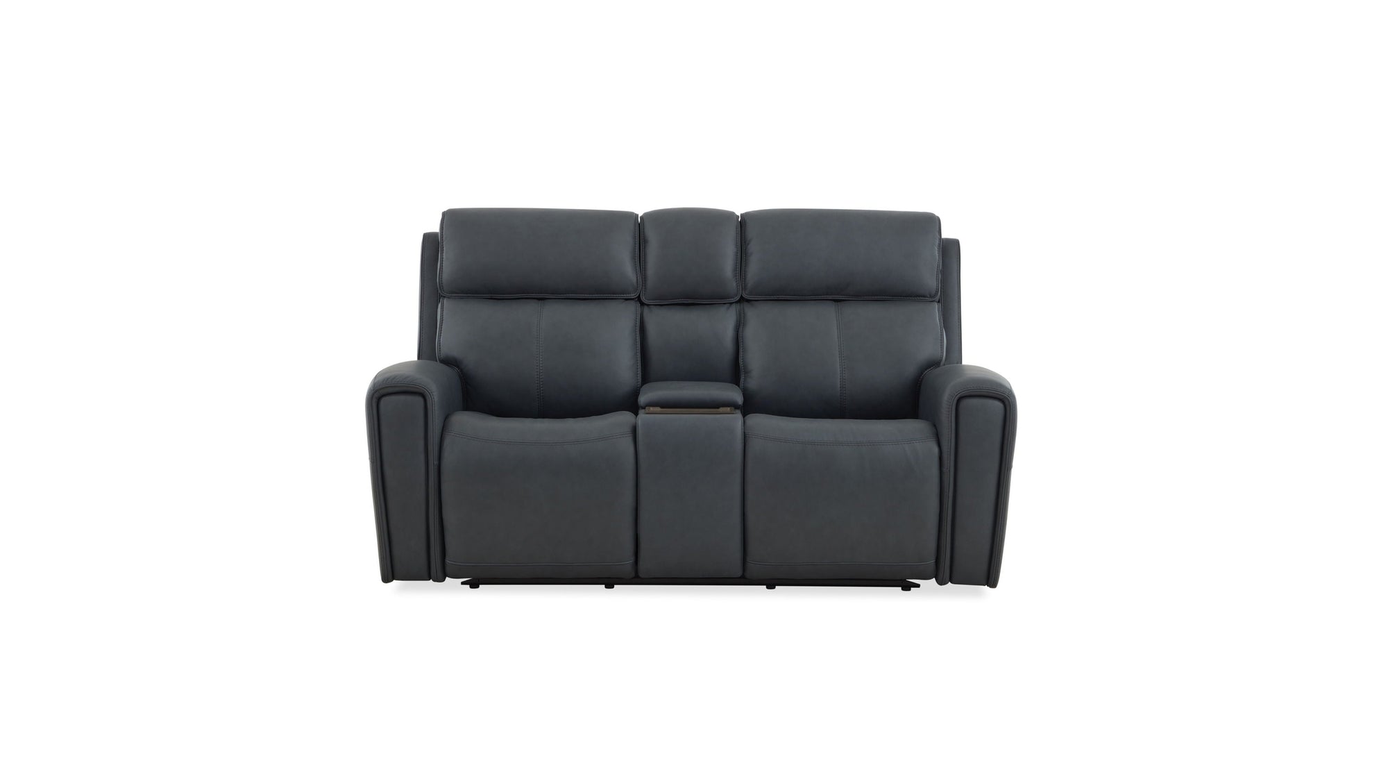 Warren - Power Reclining Loveseat With Console, Power Headrest & Lumbar - Black