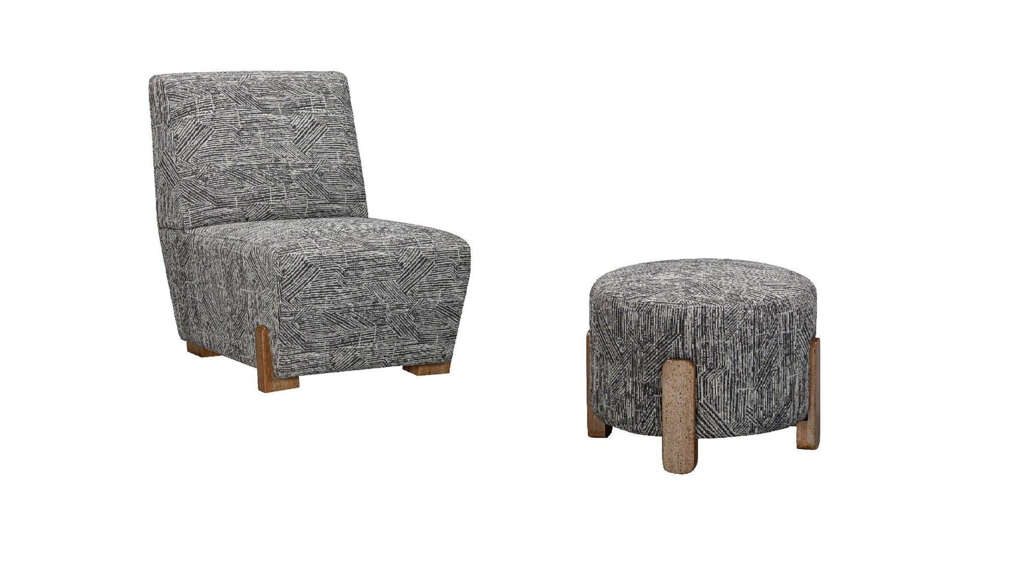 Jasper - Accent Ottoman - Exquisite Zebra