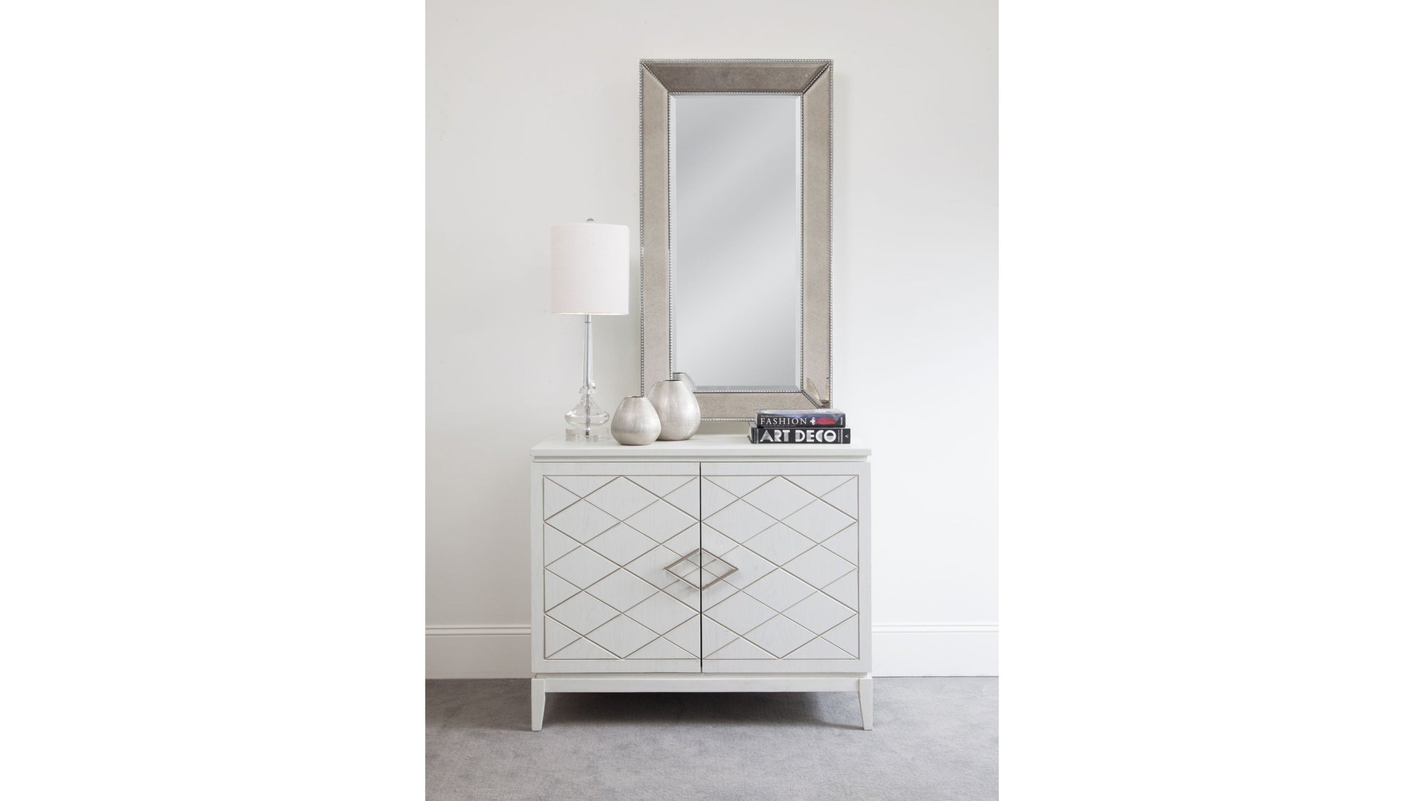 Beaded - Wall Mirror 36" - Silver