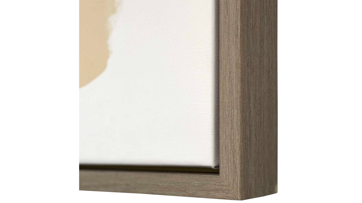 Abstract Afternoon - Framed Canvases (Set of 2) - Blue / Green / Pink / White / Woodtone / Yellow