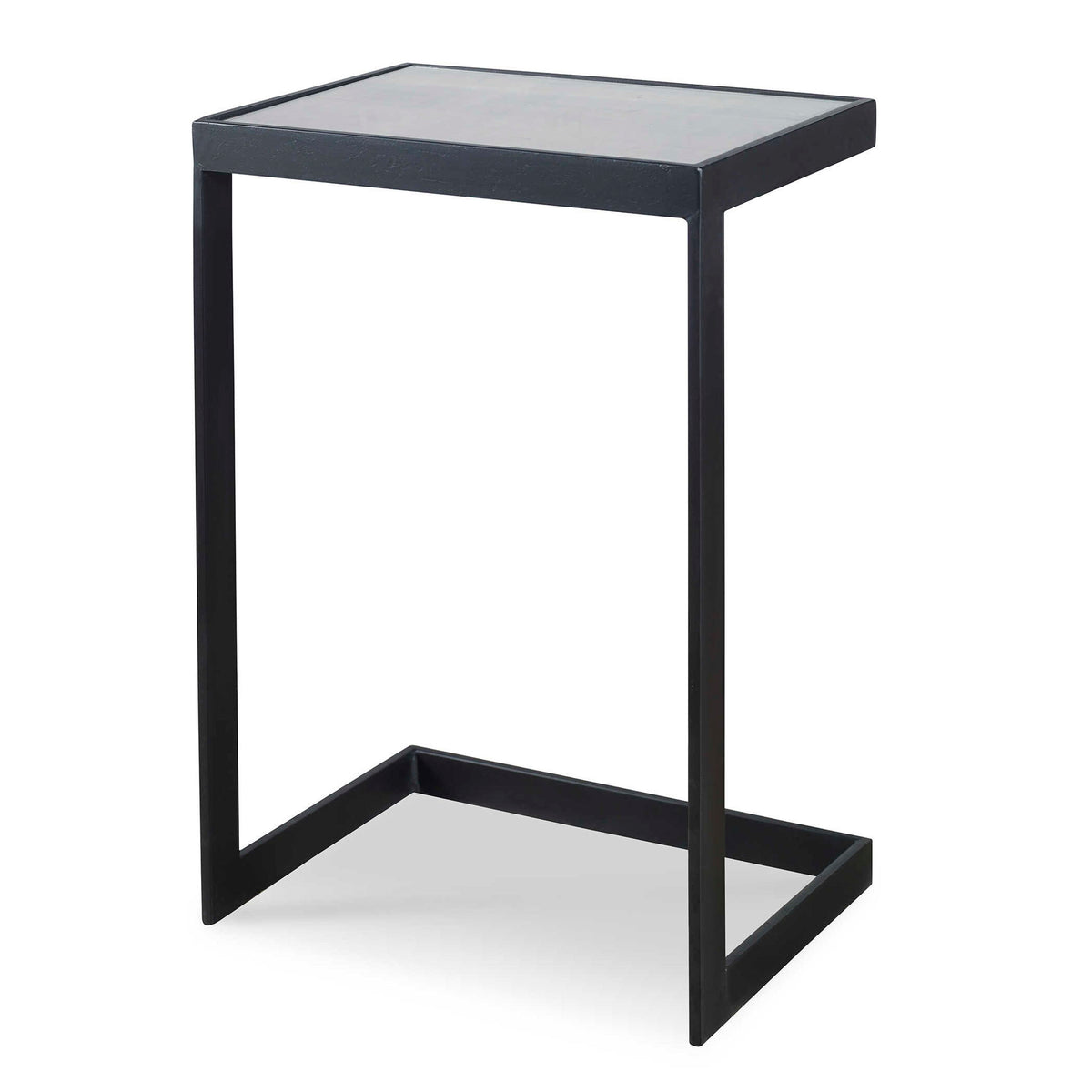 Windell - Cantilever Accent Table - Black &amp; Silver