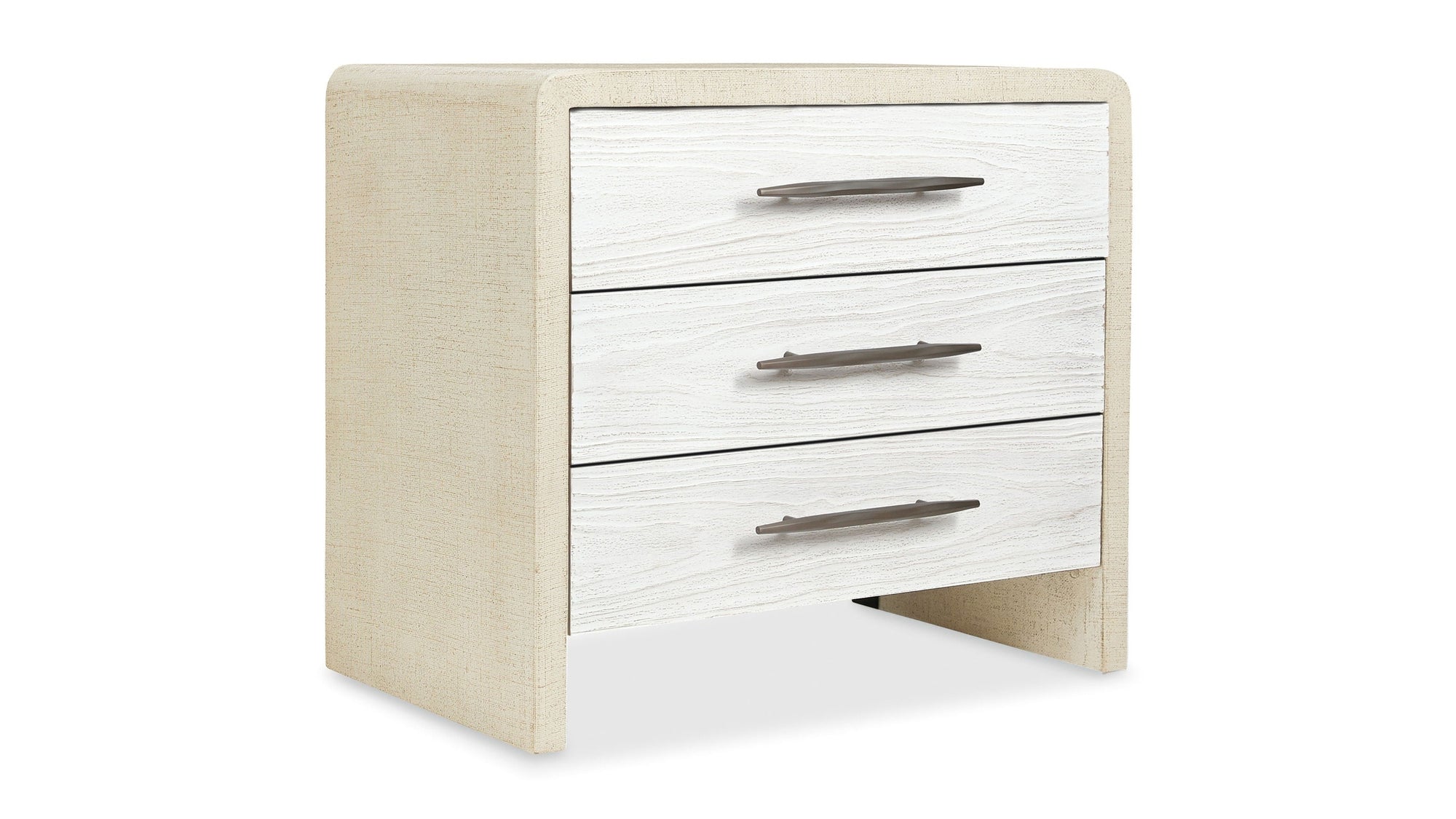 Cascade - 3-Drawer Nightstand - Beige / White